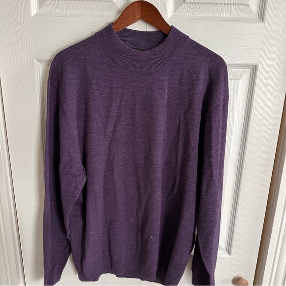 Pronto Uomo Merino Wool Sweater 2XL Italian Eggplant - Picture 1 of 7